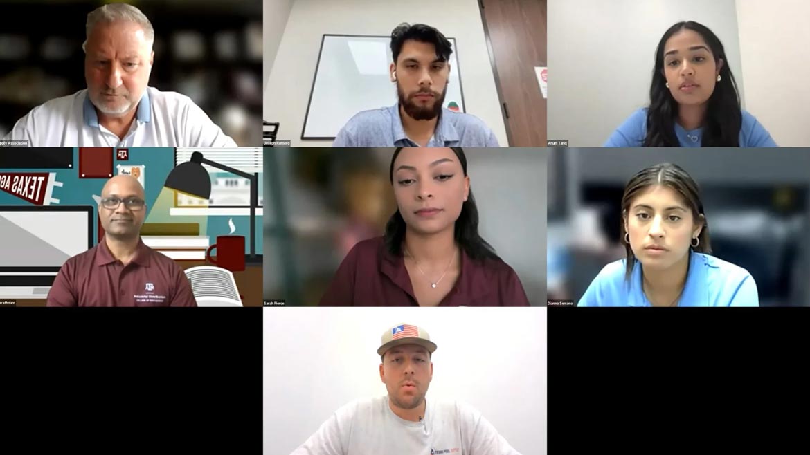 ASA panel discussion webinar Texas A&M University Industrial Distribution students and graduates.