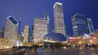 Screenshot of Cloud Gate (Bean) sculpture in the Millenium park in Chicago.